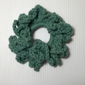 NWT Mint Green Handmade Crocheted Hair Scrunchie